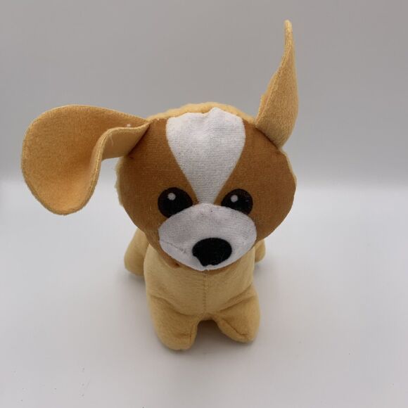 Toy Works 6 Inch Dog Plush Stuffed Animal Toy Brown/White Floppy Ears Cute Kids - Picture 1 of 9